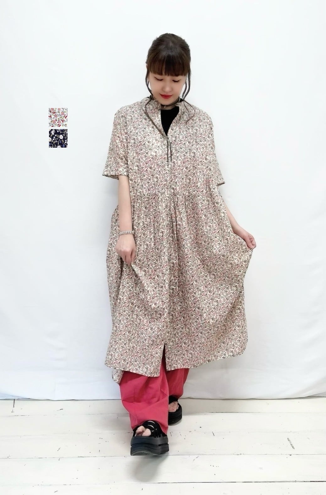 ゆっきマントルピース YURK】ドルマンギャザーワンピース / yurk26su-628 | syozikiya online
