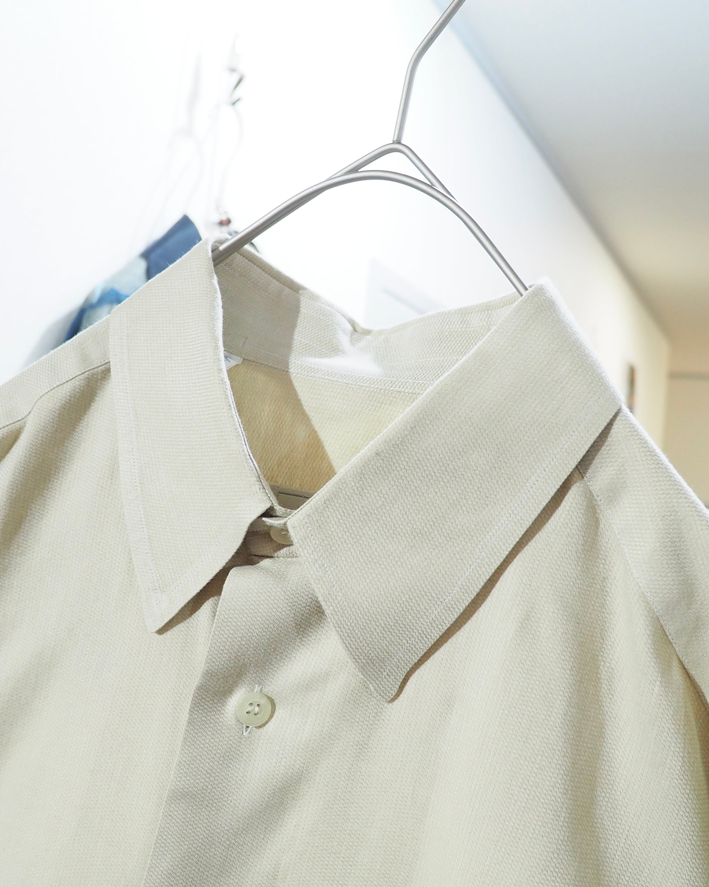 " Ermenegildo Zegna " Soft Ecru White Color vintage loose shirt