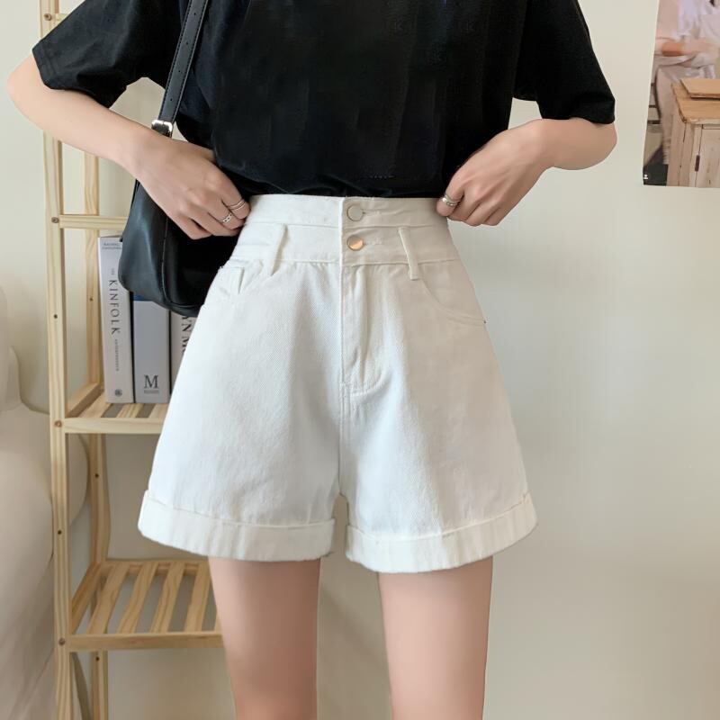 スプリングオータムショーツ ウェスト薄手パンツ ルーズワイドレッグ 春物 秋物 ブルマー ワイドパンツ 1号婦人77227955490