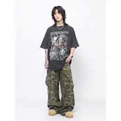 VINTAGE ストリート スケルトンカップル Tシャツ T1638