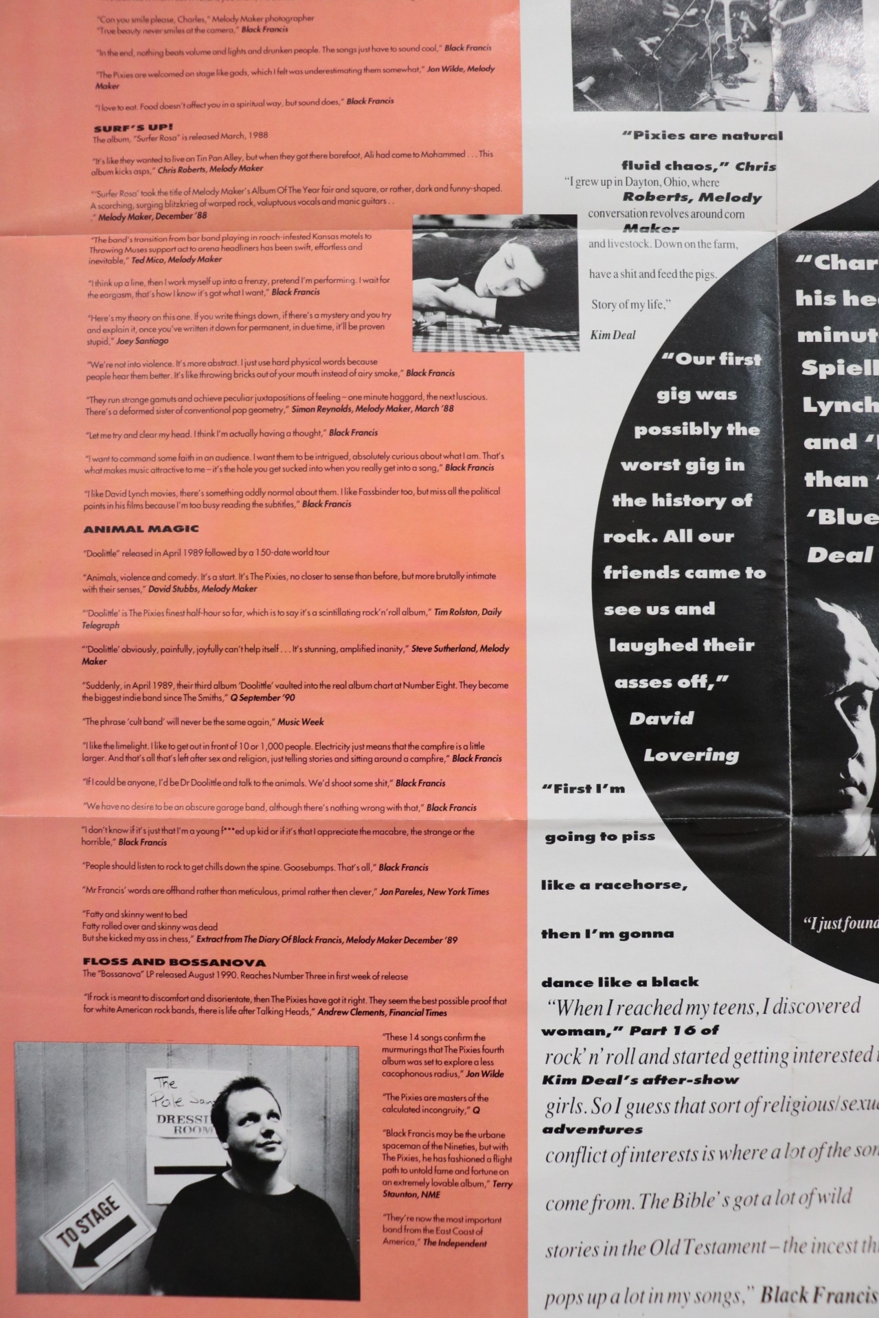 Pixies 1990 MELODY MAKER double sided poster