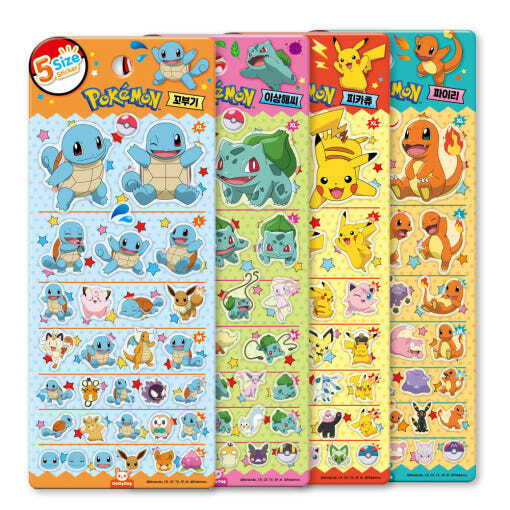 ポケモン シール・ステッカーセット 韓国限定 ポケモン5サイズステッカーセット | シールまとめ売り