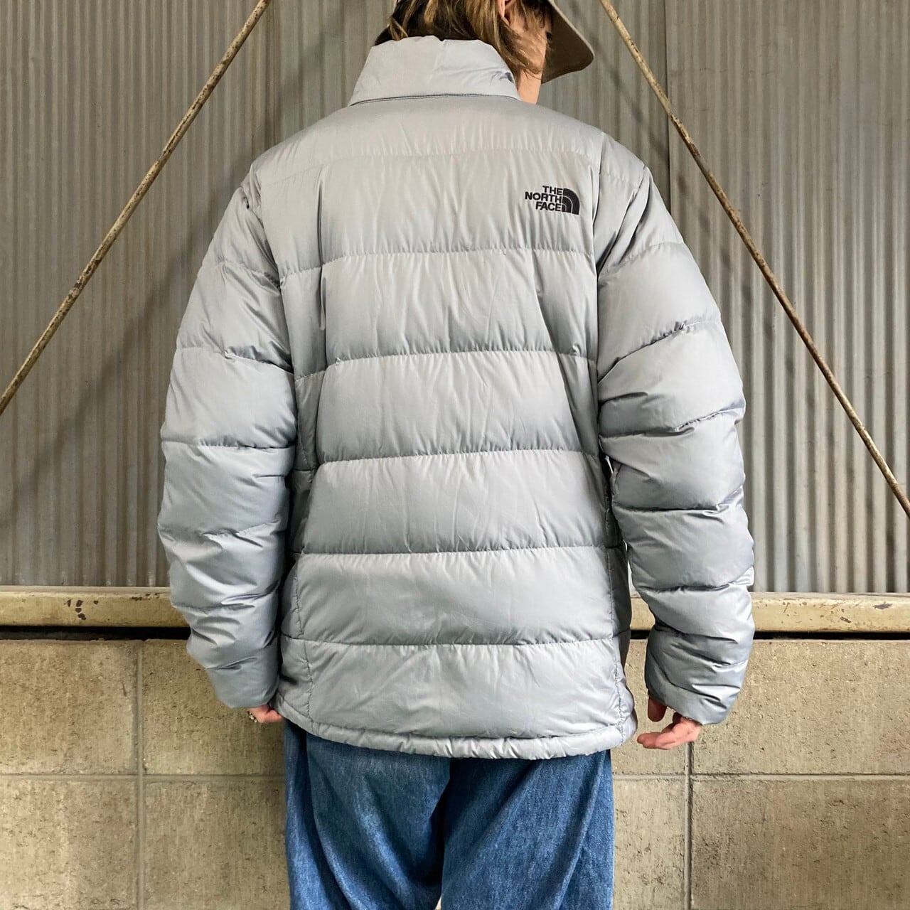 THE NORTH FACE ノースフェイス 550フィルパワー ダウンジャケット アウトドア キャンプ ライトグレー (レディース M)   P0140