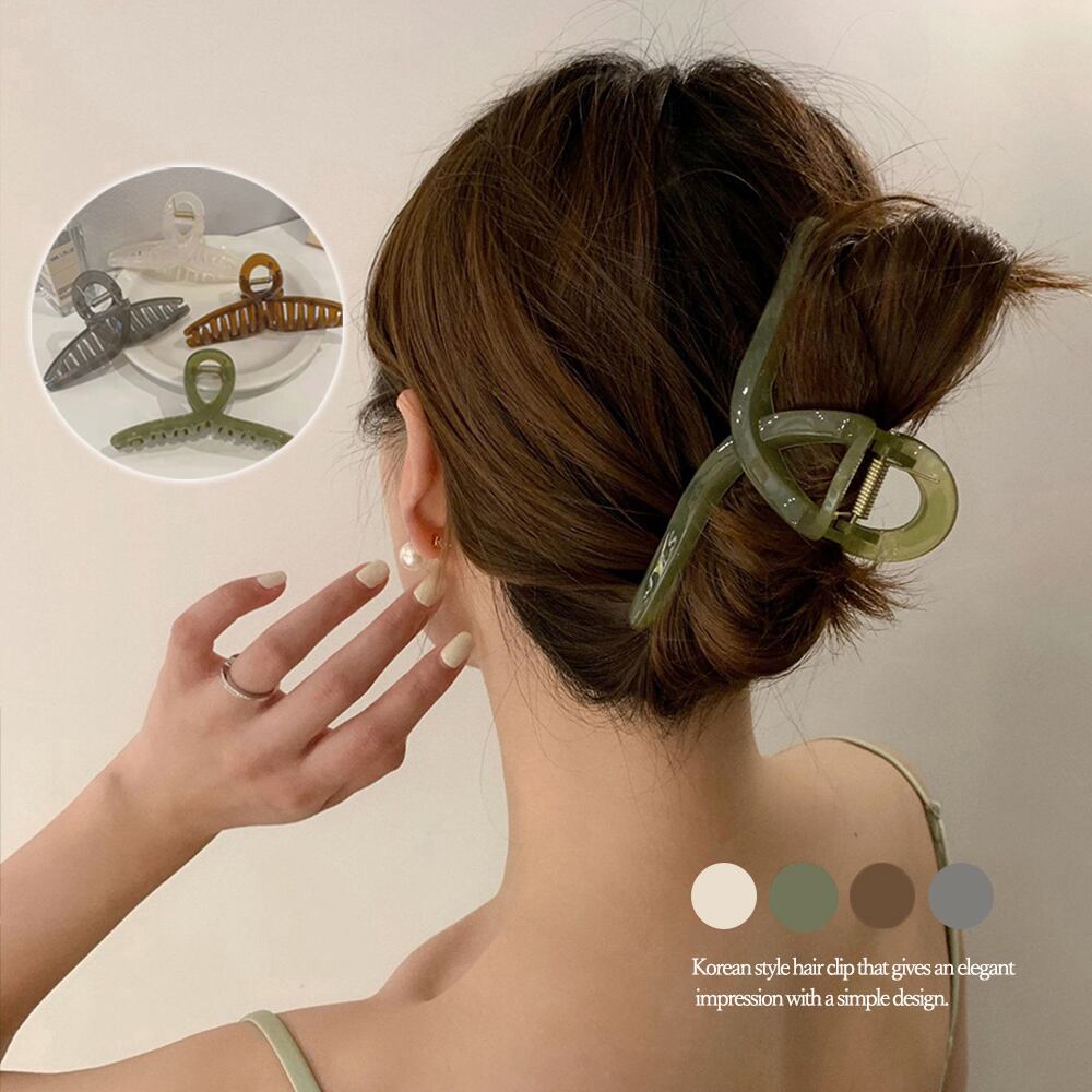 ヘアクリップ大きめアクリルバンスクリップ