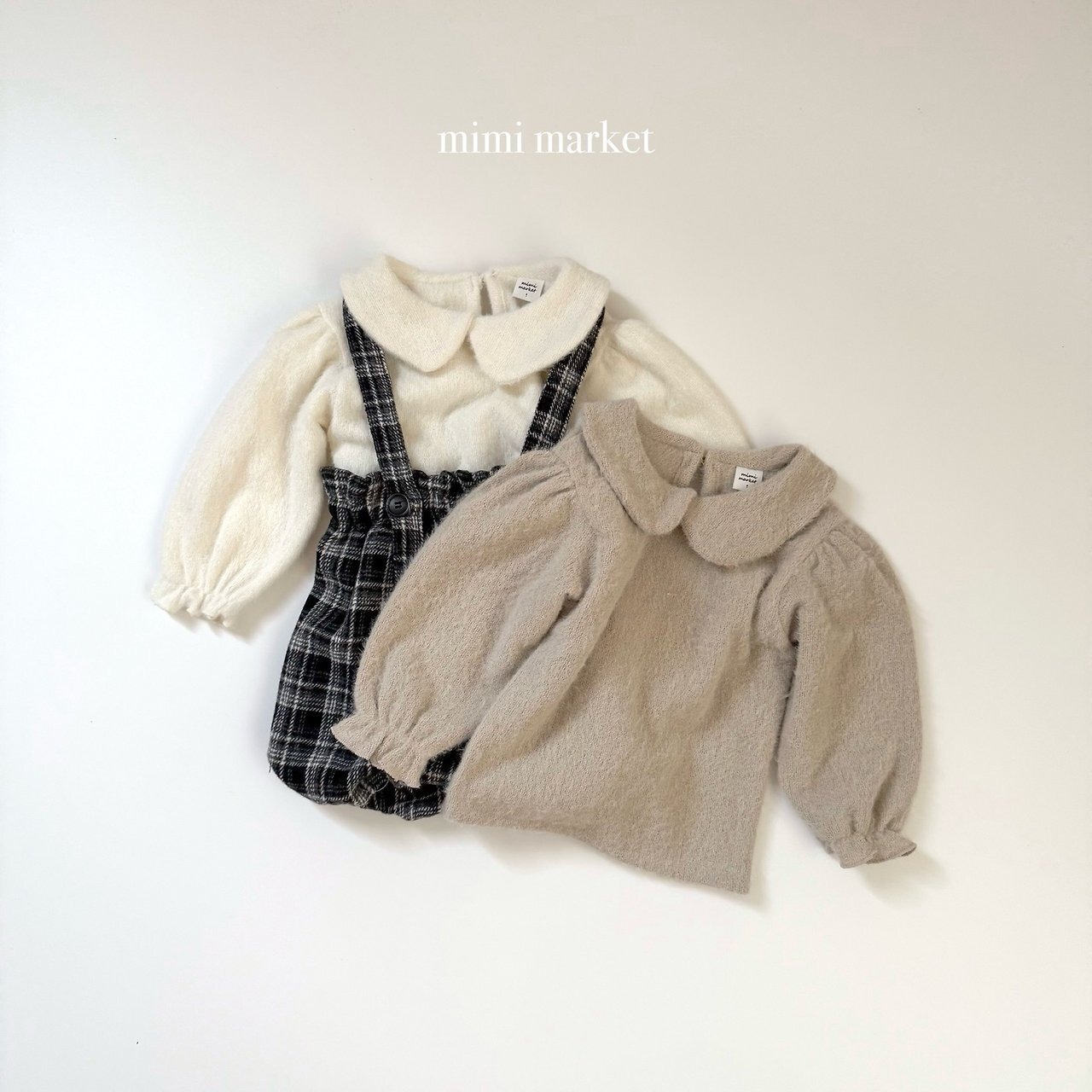 ミミマーケット / mimimarket / ヘア襟付きT / 韓国子供服 / キッズ / 26winter〖取寄〗*S~L*