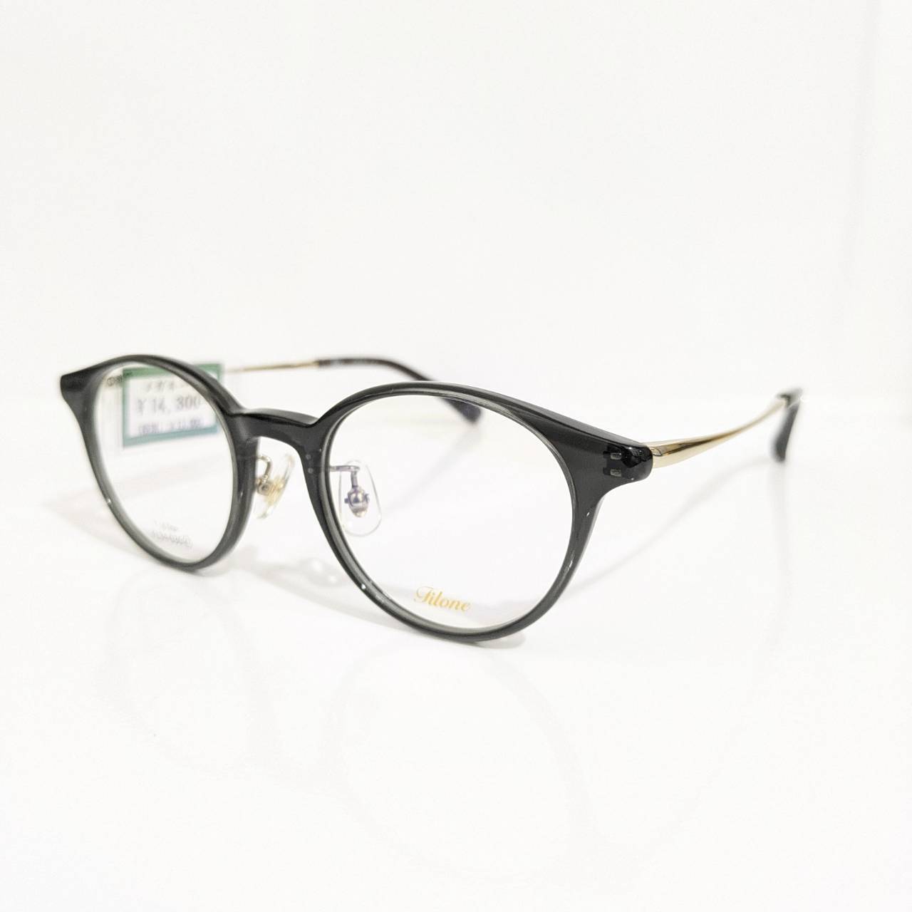【Filone】ラウンドセルフレーム ブラック