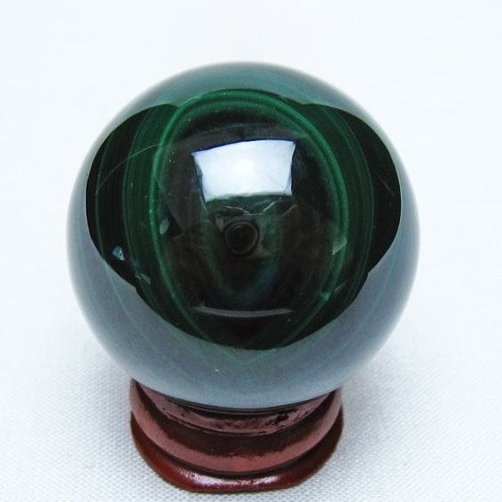 マラカイト 丸玉 36mm スフィア 置物 一点物 141-8362