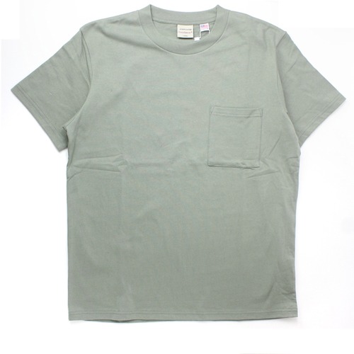 Good wear グッドウェア Tシャツ 2W7-2500 無地 メンズ USAコットン無地ポケットT ライトカーキ(46)