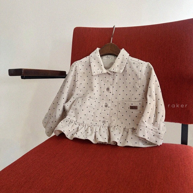 RAKER［取寄］(beige dot) frill abang shirt 26autumn
