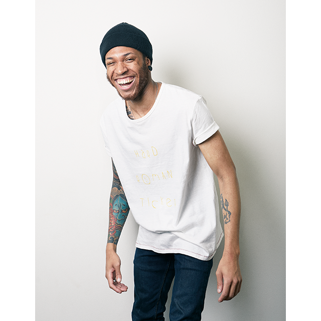 HARD ROMAN TICKER SMILE T-SHIRT WHITE