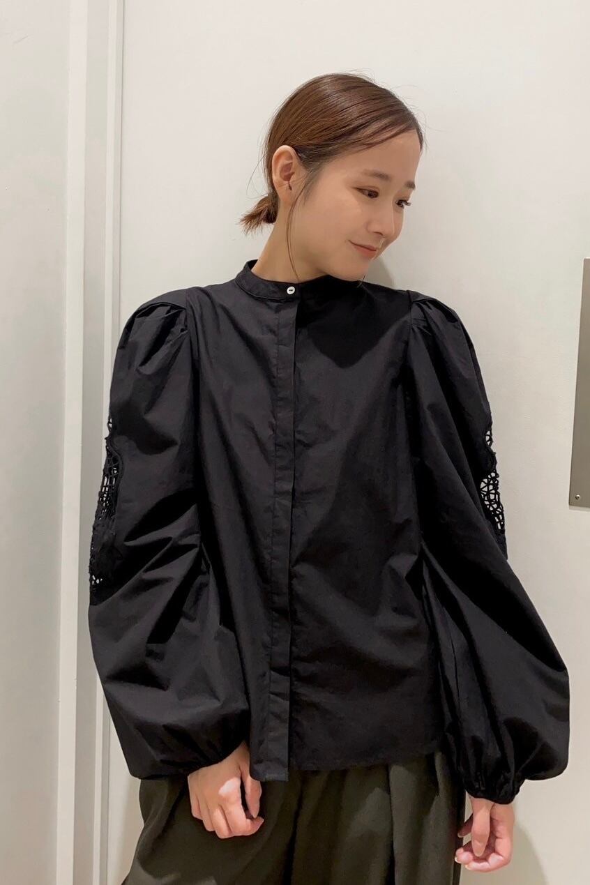 カットワーク刺繍ブラウス Black | planet3rd