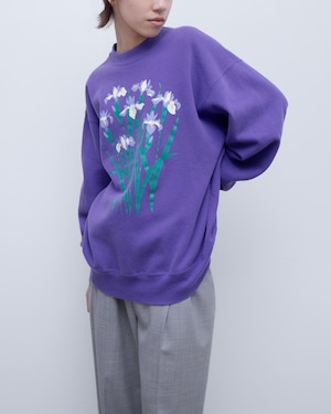 1990s floral print sweatshirt "iris"