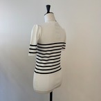BORDERS at BALCONY SUMMER RAYON KNIT WHITE