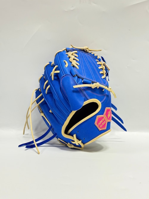 JUNNKEIｰジュンケイ　ミチイオリジナル店舗別注グラブ　硬式グローブ　右投げ用　JGｰ111A型　ブルー×ミルクブラウン 画像