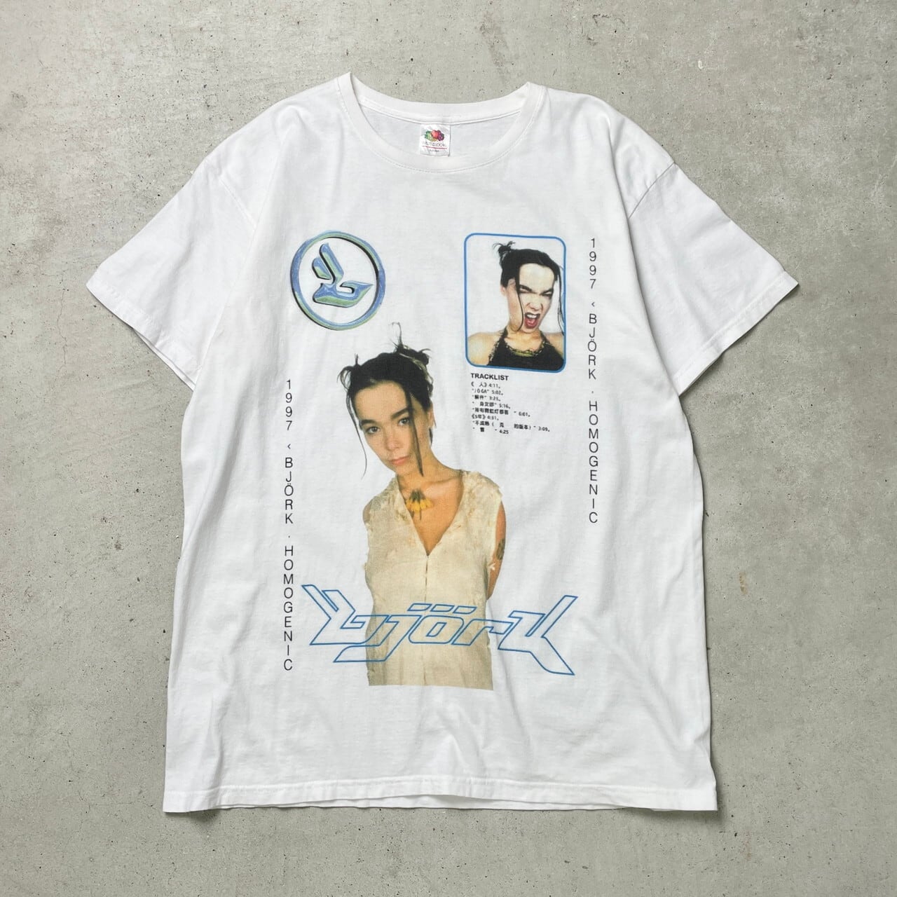 BJORK ビョーク バンドTシャツ バンT メンズL 古着 ブートレグ フォト  