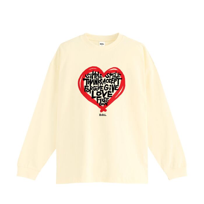 Not Lonely Anymore Crew Sweat shirt Cream Yellow | Pay ID