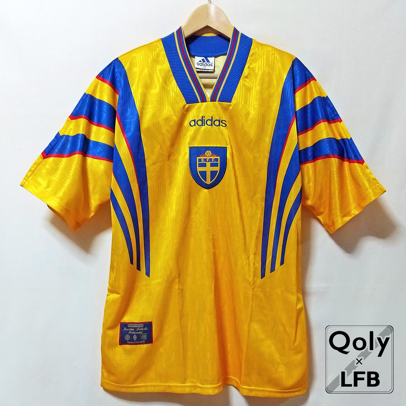 スウェーデン代表 1996 adidas ホーム半袖 ユニフォーム（インポートL ...