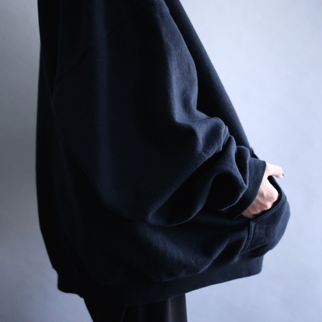 one point embroidery logo XXXL over size sweat parka