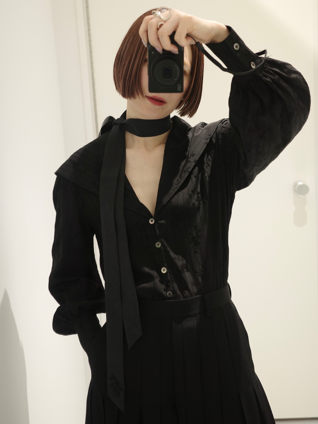 【26AW】FETICO フェティコ / ブラウス / ROSE JACQUARD SAILOR COLLAR BLOUSE - 3