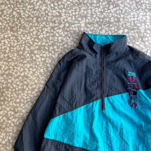 UMBRO / 90′s usa製 half zip nylon jacket  sizeL