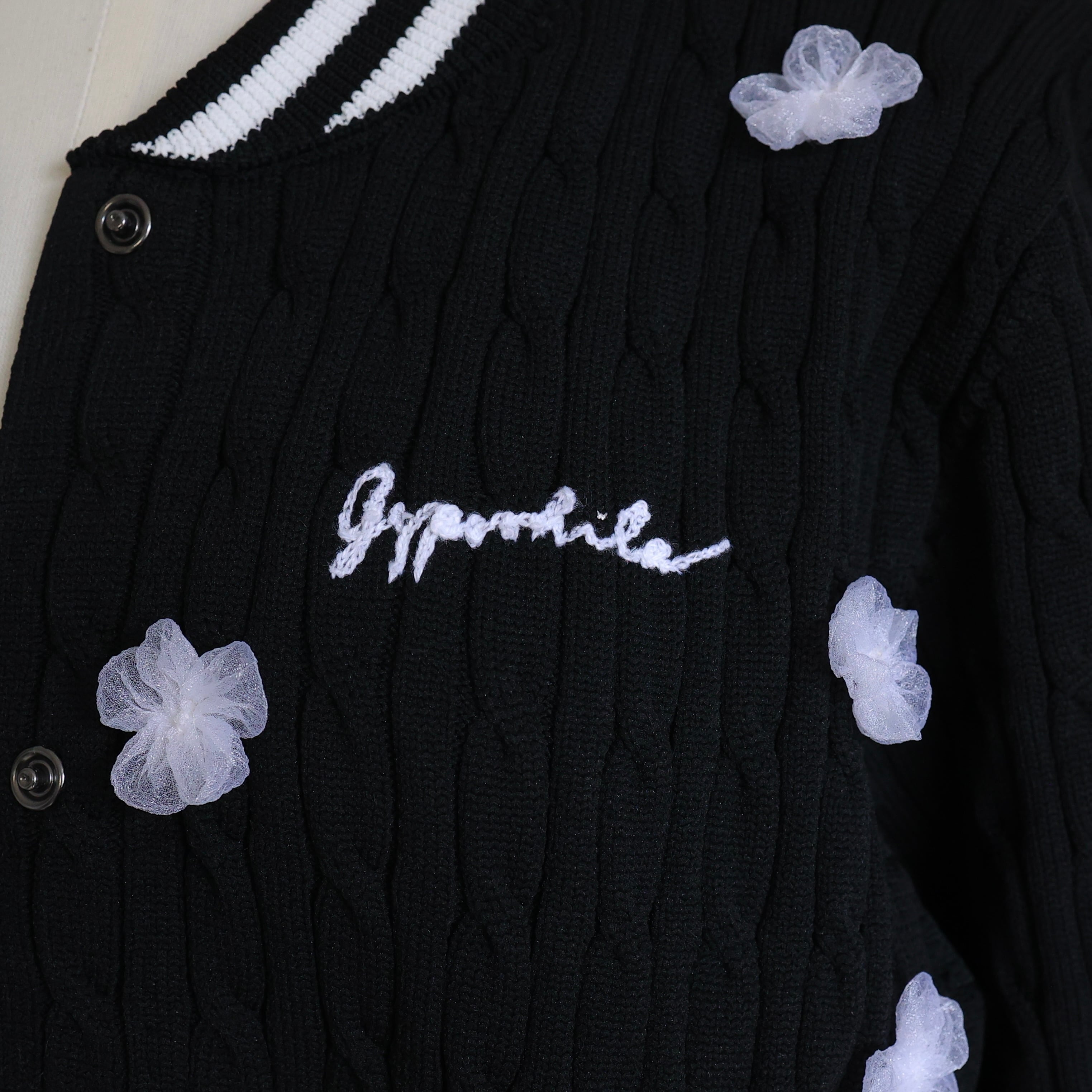 GPG-609 Cable Flower Blouson | gypsohila