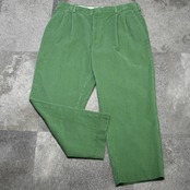 green wide corduroy pants