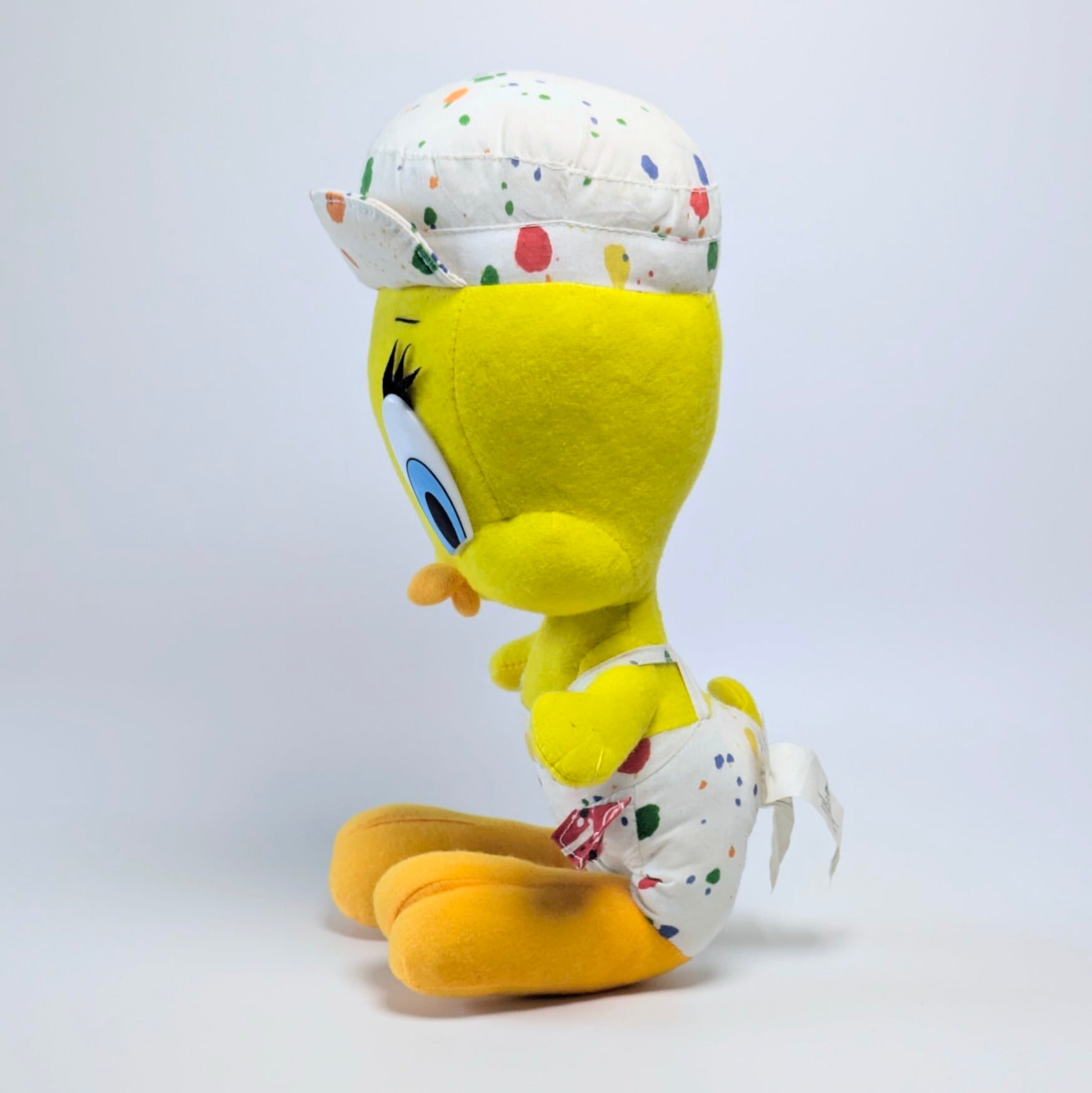 ☆VINTAGE1998☆【 Looney Tunes / ルーニー・テューンズ 】Painter Tweety Bird（ペインター トゥイーティー） プラッシュ / ぬいぐるみ〚アメリカン雑貨 アメトイ〛