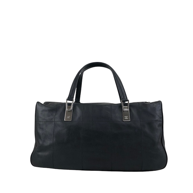 CHANEL シャネル ハンドバッグ ブラック チョコバー レザー ボストンバッグ vintage ヴィンテージ オールド 6gabx8