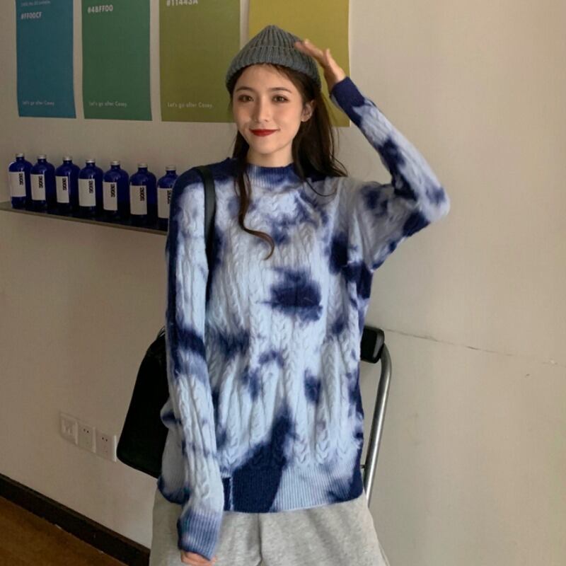 セーター オータムスタイルルーズスタンダードプルオーバー トップス レトロ 秋物 ハンチェンe32903845369