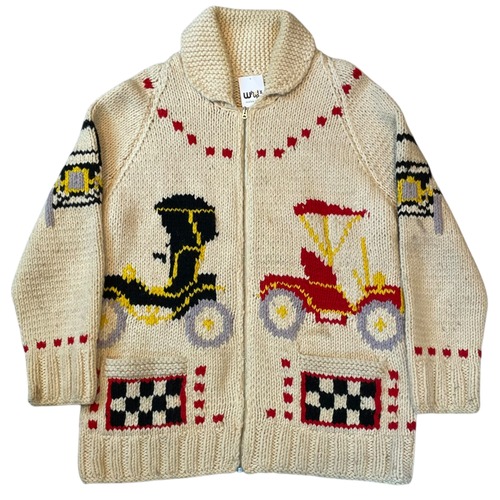 1950s~60s unknown "classic car" cowichan knit