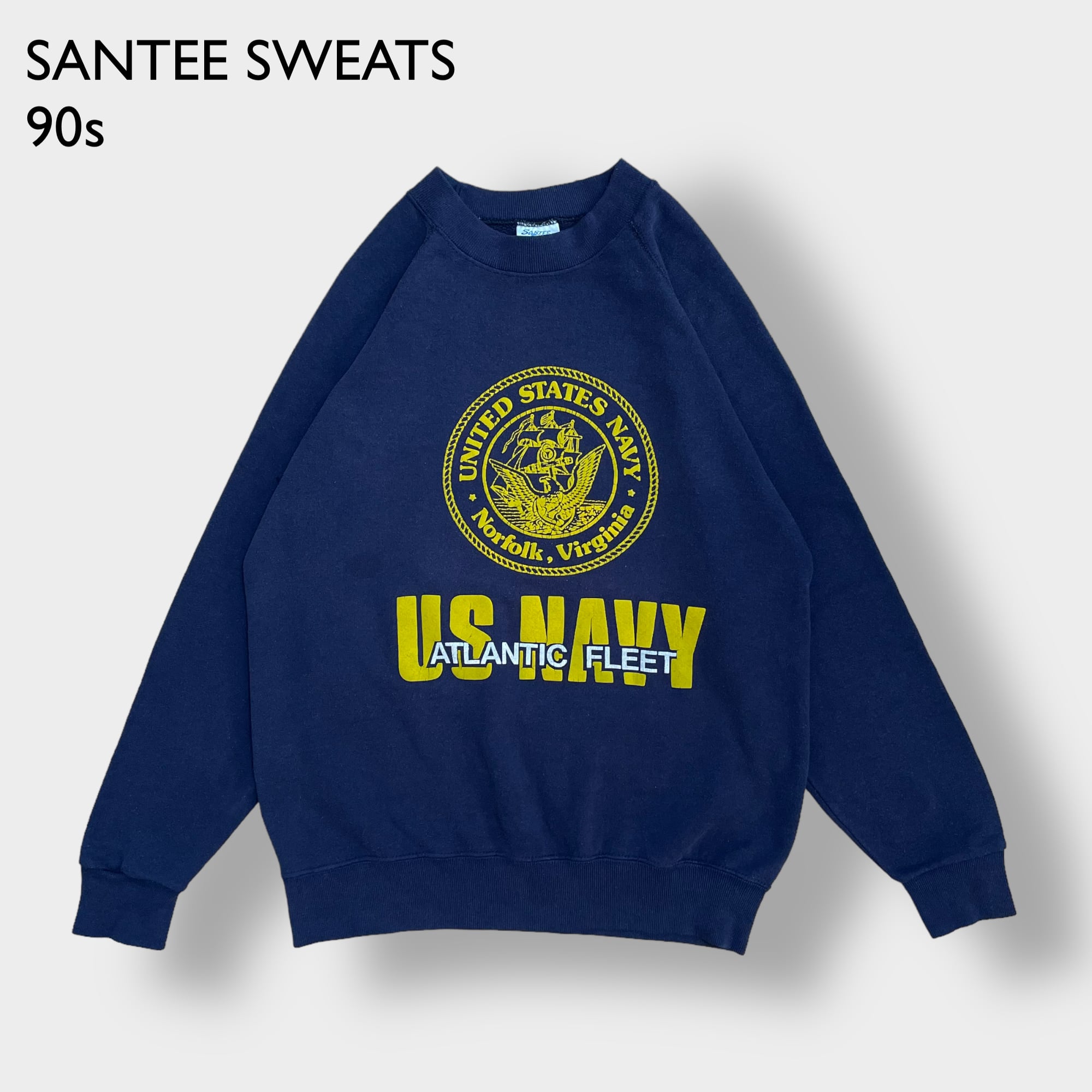 SANTEE SWEATS 90s USA製 スウェット トレーナー US NAVY ロゴ