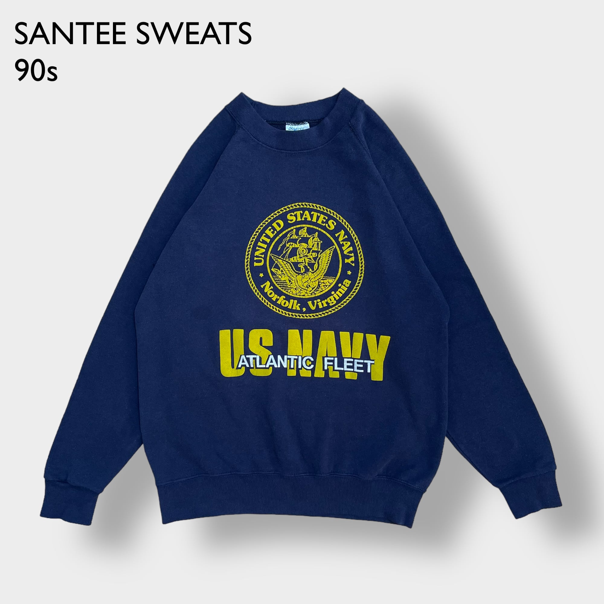 SANTEE SWEATS 90s USA製 スウェット トレーナー US NAVY ロゴプリント