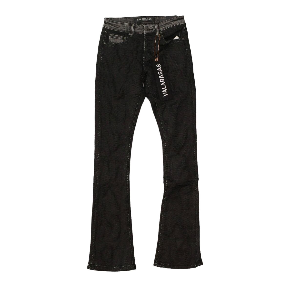 VALABASAS】”AGENT”BLACK STACKED FLARE JEAN | PARX VALABASAS】”AGENT”BLACK STACKED FLARE JEAN | PARX