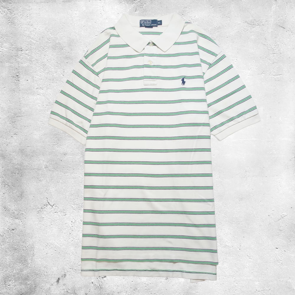 POLO RALPH LAUREN ポロシャツ ポロ ラルフローレン ボーダー グリーン
