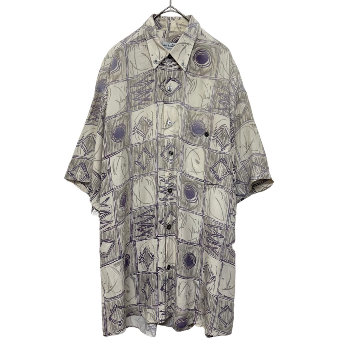 美品 Louis Estere DESIGN art panel button down design 美品 Louis Estere DESIGN art panel button down design