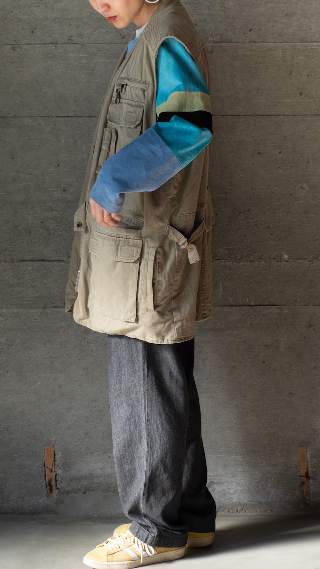 "Karen Arnold" '90s vintage Pig leather patchwork jacket