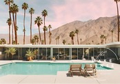 Sunday California｜西海岸プールサイドのレトロモダンアートポスター｜爽やかでおしゃれなカリフォルニア風インテリアに最適｜A2ポスター