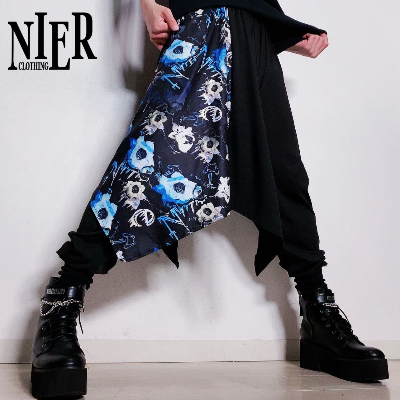 フラップ付きSARROUEL PANTS【NieR ROSE】 | NIER CLOTHING powered by BASE