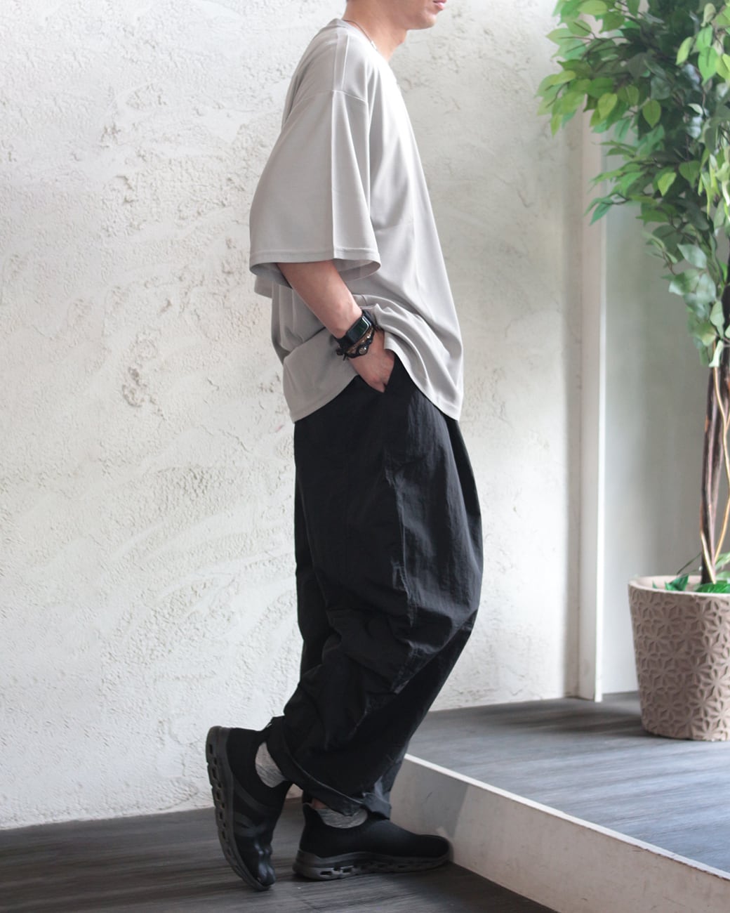 NomA】ナイロン 膝タックバルーンパンツ (250819) | voice clothing store