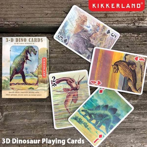 3D Dinosaur Playing Cards 3Dダイナソープレイングカード トランプ DETAIL KIKKERLAND キッカーランド