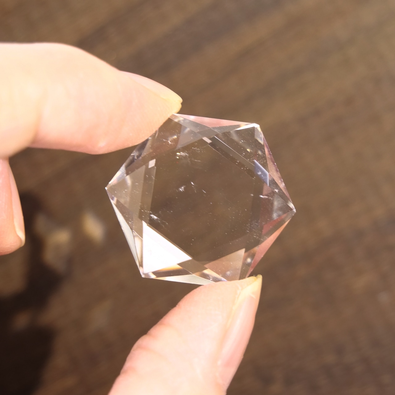 クリアクォーツ 水晶 / 六芒星 六角形 ヘキサグラム ヘキサゴン【mini】