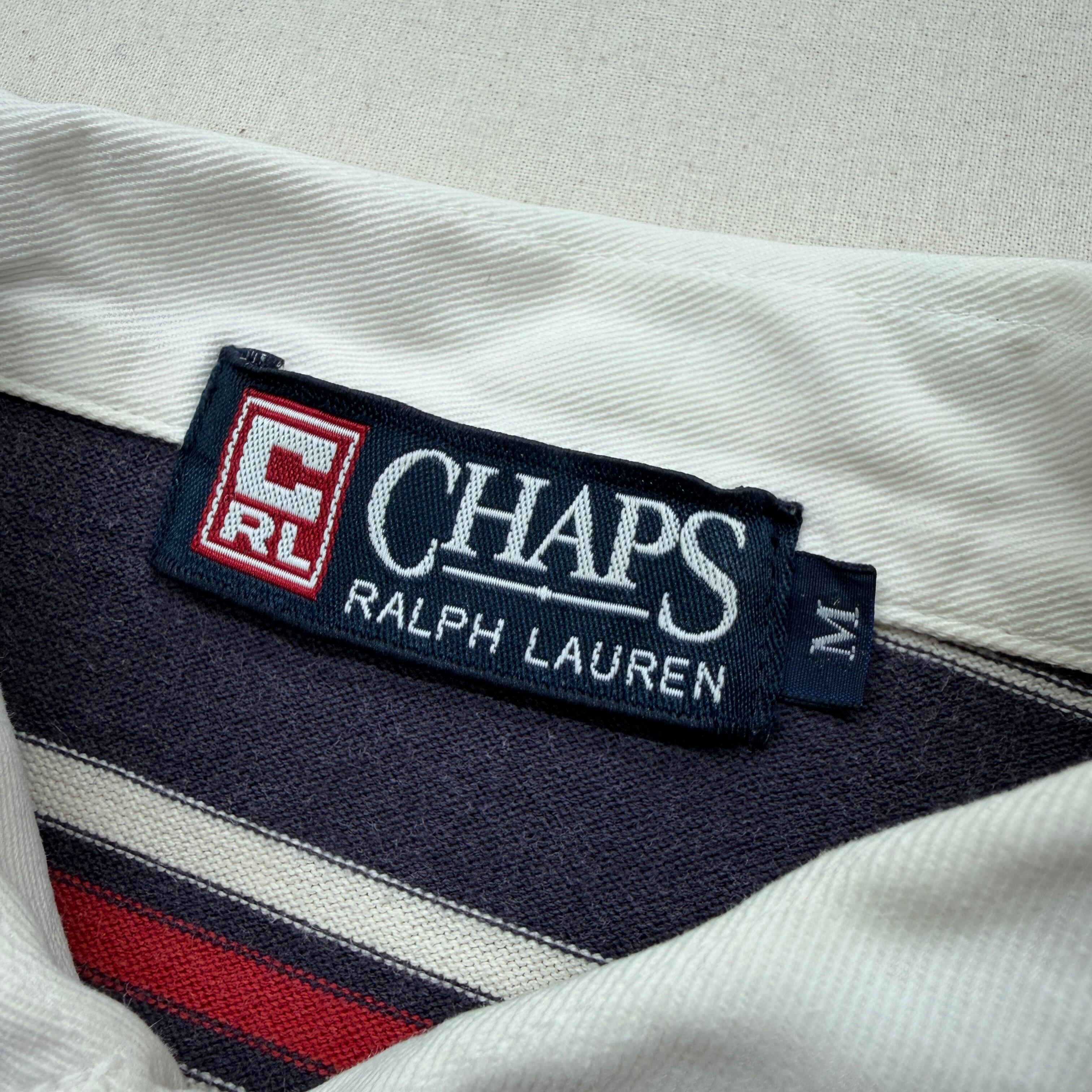 CHAPS RALPH LAUREN ラガーシャツ VINTAGE CHAPS RALPH LAUREN GREY RUGBY POLO SHIRT 1990S LARGE