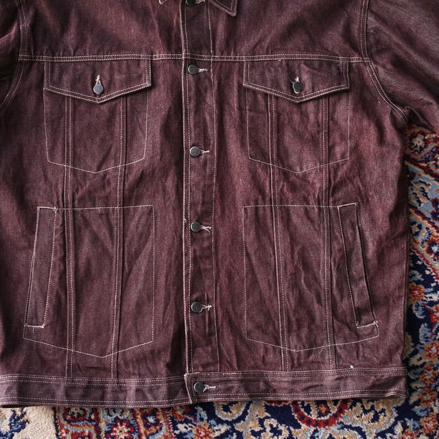 super over size brown denim jacket
