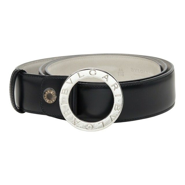 ブルガリ ブルガリブルガリ ベルト 110/44 ブラック レザー メンズ BVLGARI 【中古】