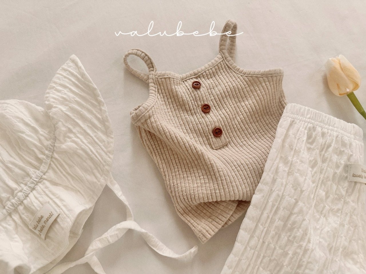 [valubebe] Single Button Top Tee / [벨루베베] 단작버튼탑티