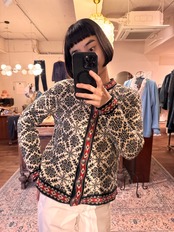 L.L.Bean Nordic Pattern Merino Wool Cardigan Made in AUSTRALIA