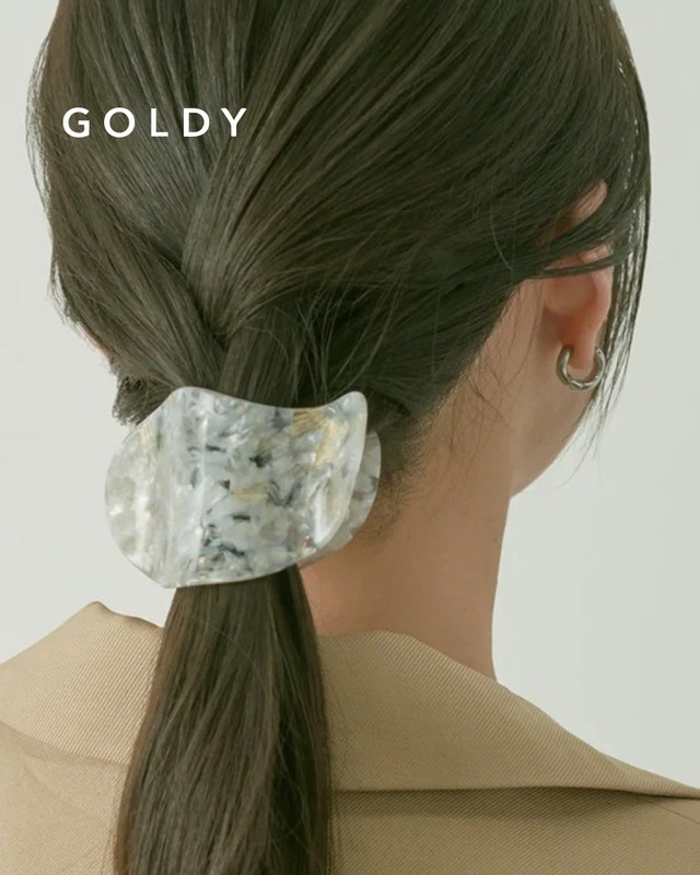 GOLDY/ゴールディ/ニュアンス オーバル アセチ ヘアー クリップ/アクセサリー/6240405【追跡可能メール便180円】