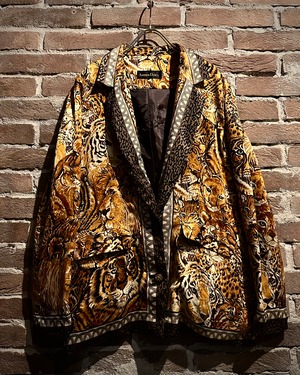【Caka act3】Tiger Design Vintage Silk Tailored Jacket