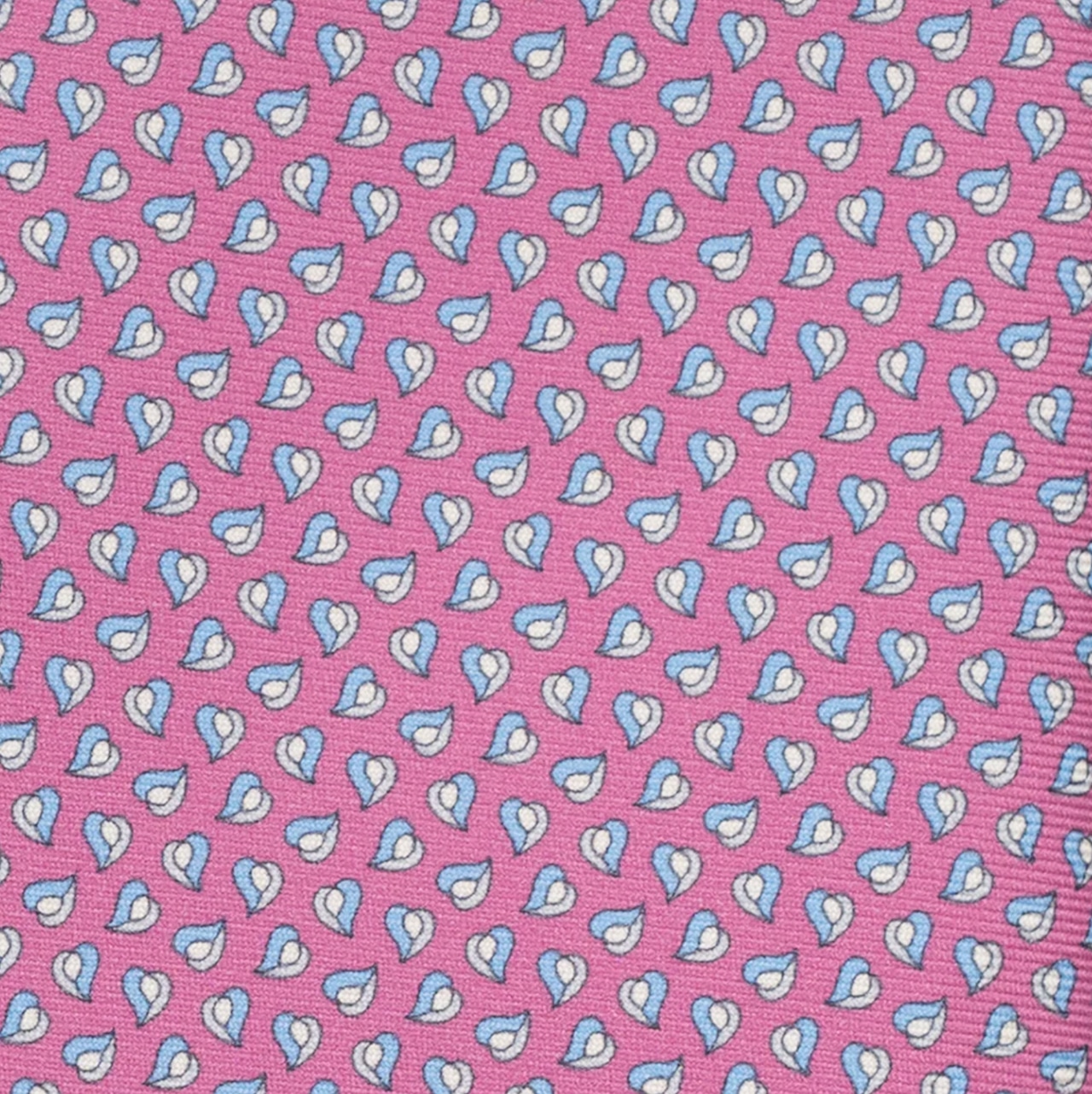 Cravatta 3 pieghe in Seta, Micro Fantasia, Rosa - JA056125-9