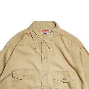 【before half century Vintages(ビフォーハーフセンチュリーヴィンテージ)】HIT EM HARD 60's VINTAGE WORK SHIRTS ヒットエムハード 60年代ヴィンテージワークシャツ マチ付き